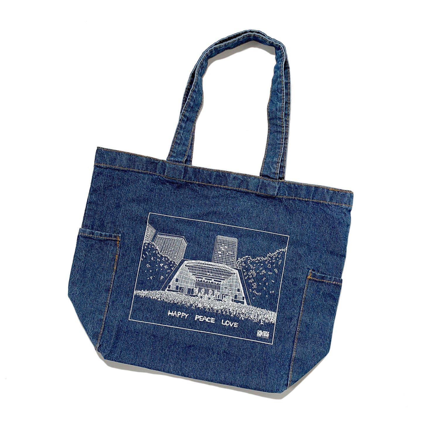 MAZRI WASHED DENIM TOTE BAG