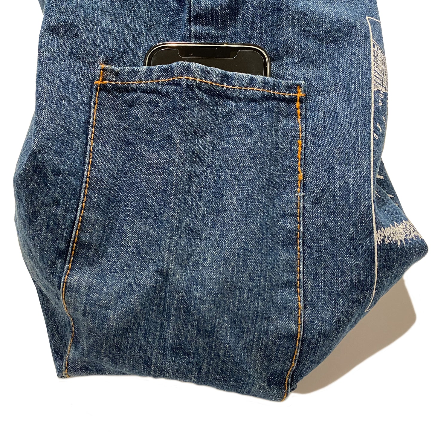 MAZRI WASHED DENIM TOTE BAG
